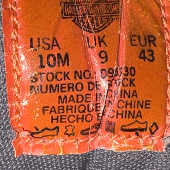 Harley-Davidson Black Leather Lace-Up Boots - Picture 6 of 11